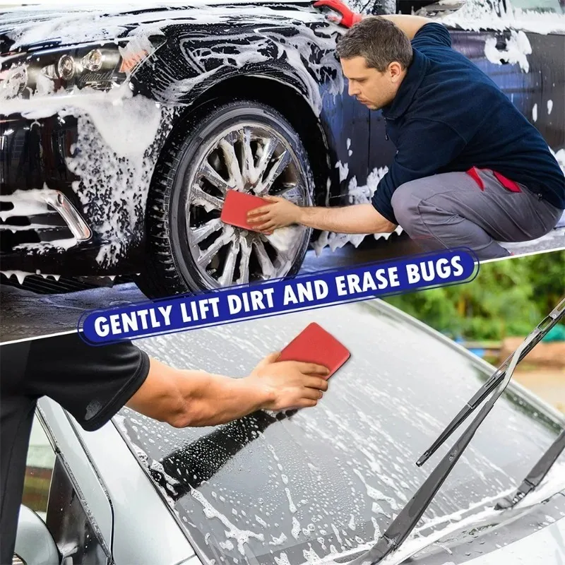 1-10Pcs Car Magic Clay Bar Pad Decontamination Sponge Block Cleaner Cleaning Tools Wax Polish Pad Nano Scrubing Sponge