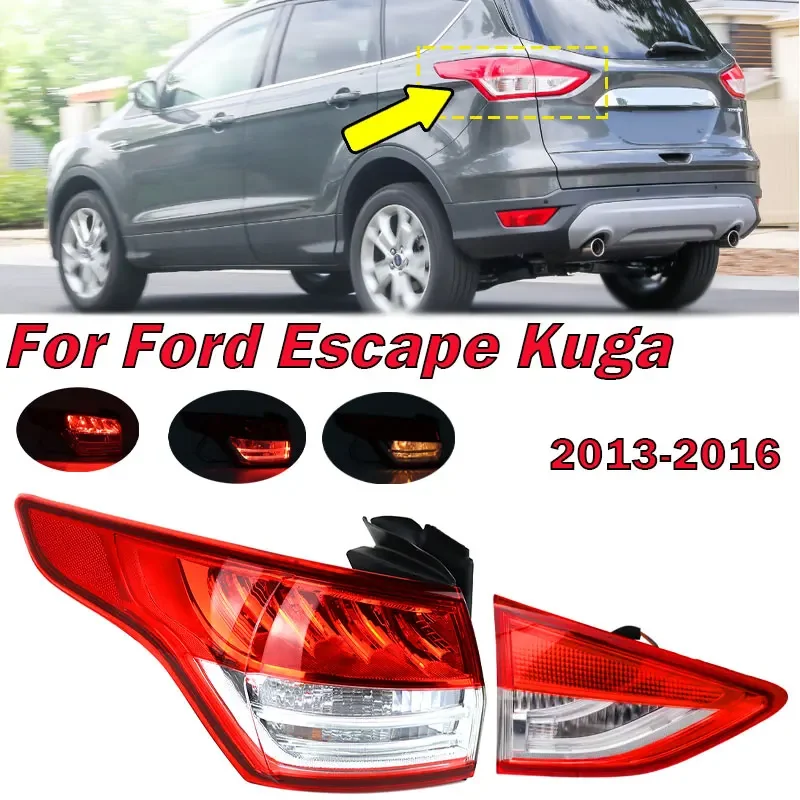 

Car Accessories for Ford Escape Kuga 2013 2014 2015 2016 tail light warning brake bumper fog lamp auto taillight assembly