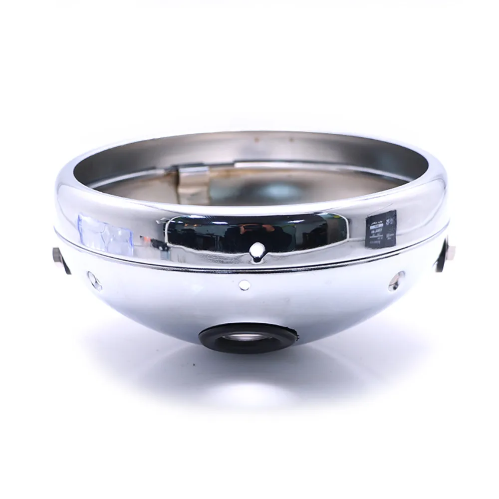 Motorcycle Headlight 7 Inch Retro Bucket Modified Headlight Base LED Headlamp Parts Shell 7