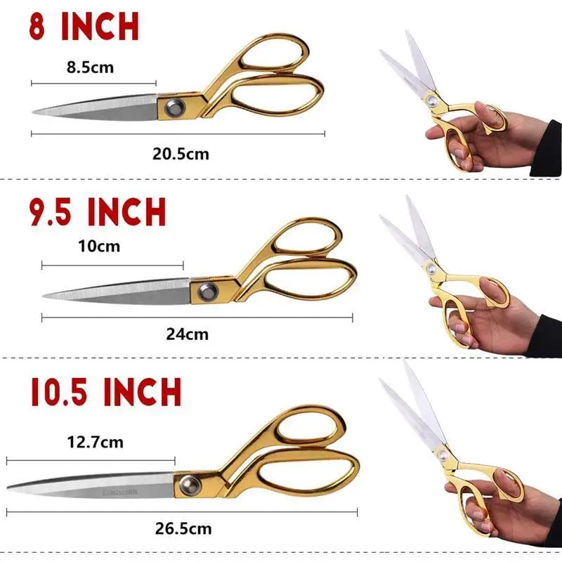 Professional Tailor Scissors Vintage Sewing Scissors Stainless Steel Tailor Shears For Fabric Clothes Needlework Cutter DIY Tool