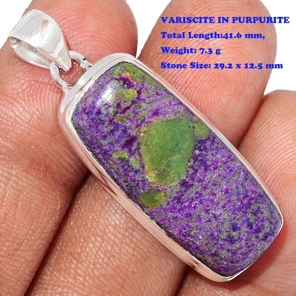 

Подлинный кулон VARISCITE из фианита, стерлинговое серебро 925 пробы, женские ювелирные изделия ручной работы, подарок