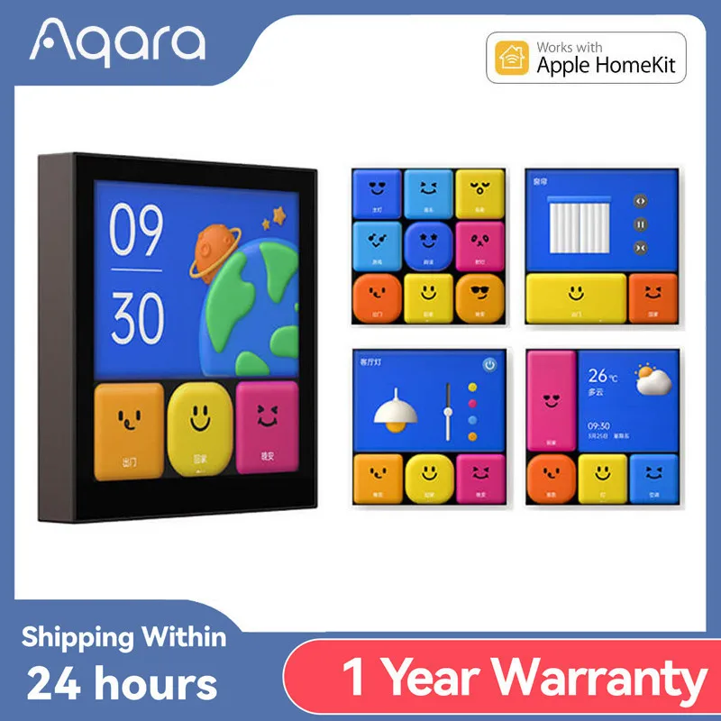 

2023 Aqara Smart Switch S1E Touch Control 4" Full LED Timer Calendar Power Statistics Scene Setting Remote For Homekit Aqara APP