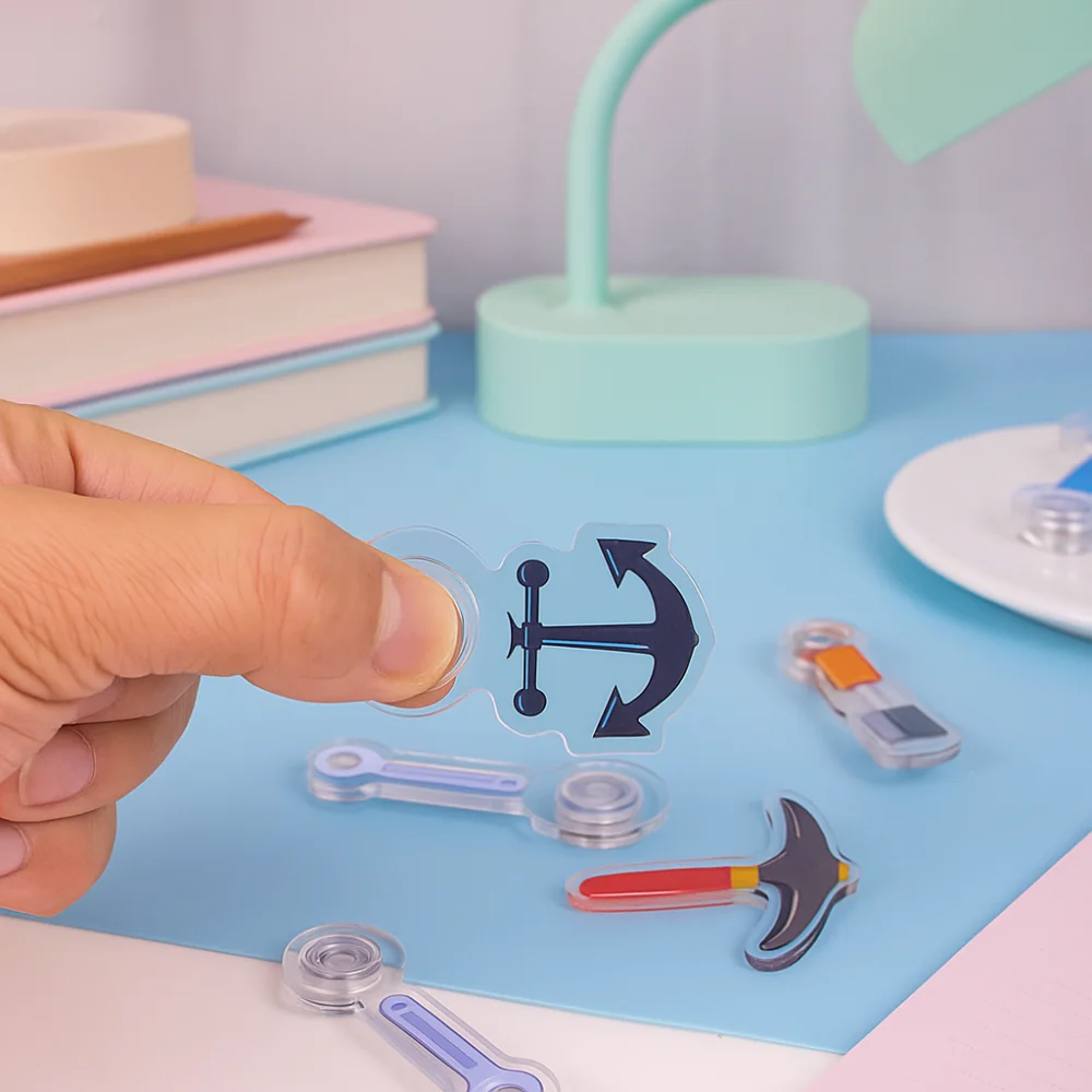 

20 шт. набор, имитация молотка, гироскоп на кончике пальца, игрушка, креативный дизайн, карманный размер, мини-гироскоп на палец, инструмент, форма гаечного ключа, стиль