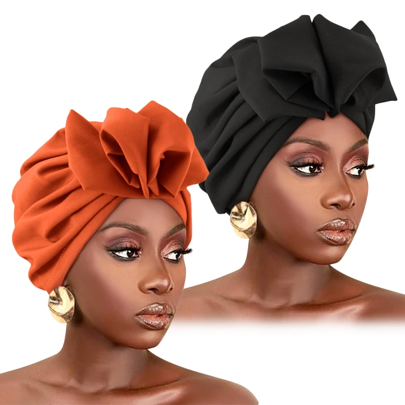 2 Stück Neue Muslimische Frauen Turban Hut Hijab Mütze Indische Kappe Kopftuch Elastische Haarbänder Hut Beanie Damen Mädchen Haaraccessoires – Detail 7