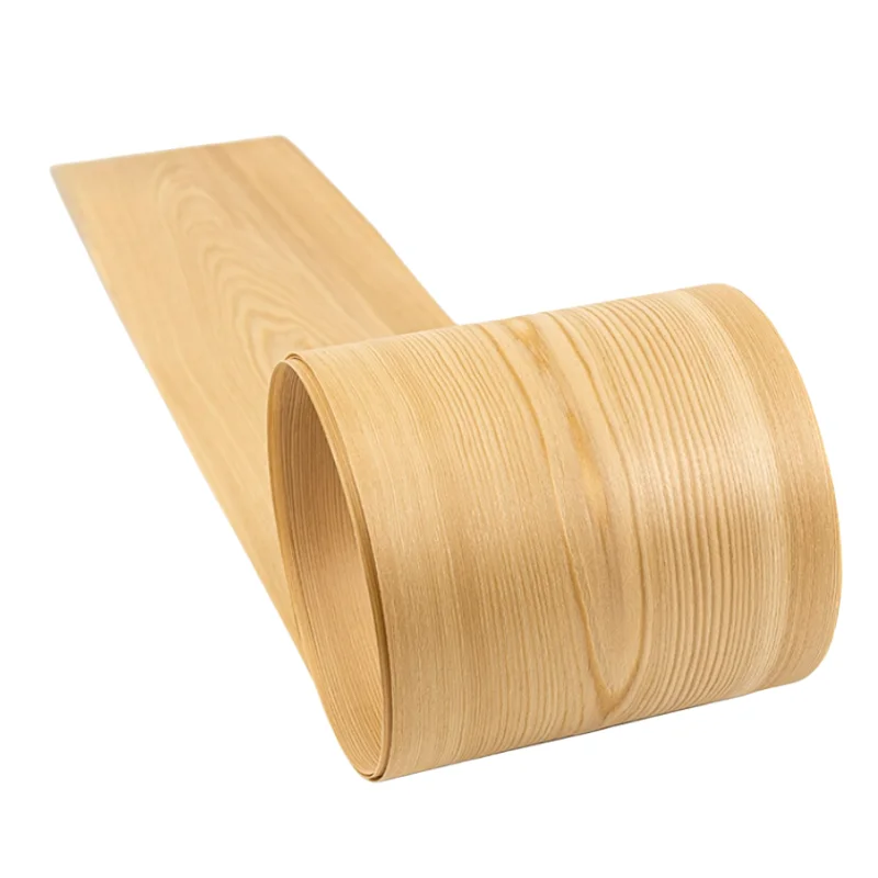 0.5mm Natural Larch Wood Veneer Figured Grain Solid Wood Sheets for Furniture Cabinet Door DIY Projects Panels L:250X19cm