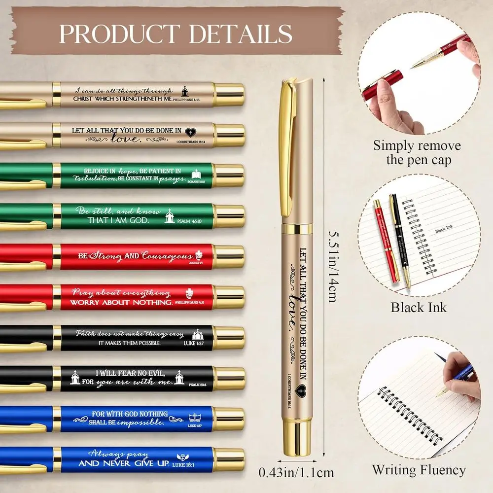 Bulk Christian Prayer Journals & Pens: 100-Piece Religious Gifts for Church, Men & Women