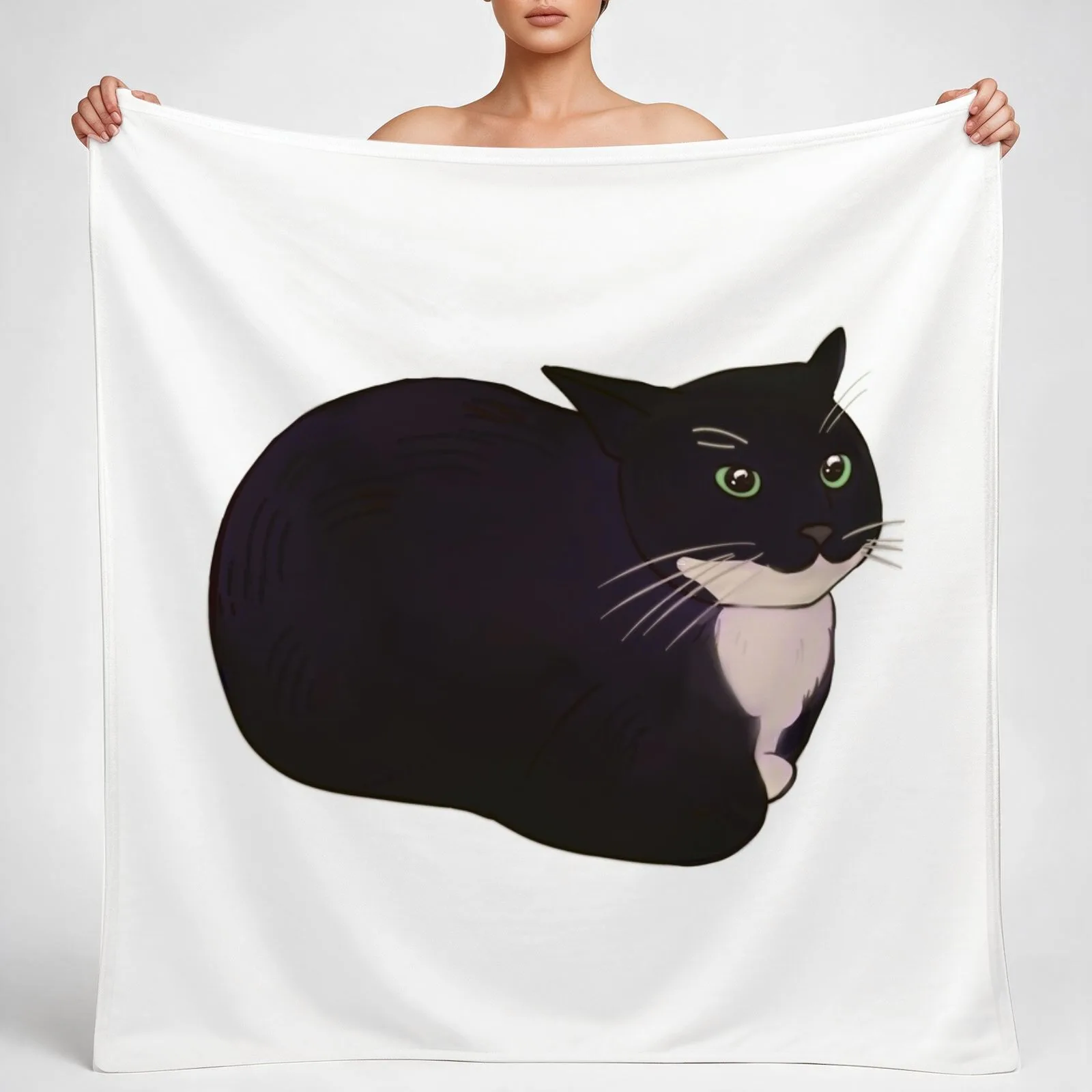 Maxwell the cat meme digital drawing Throw Blanket couch cozy soft plush fuzzy picnic outdoor blanket