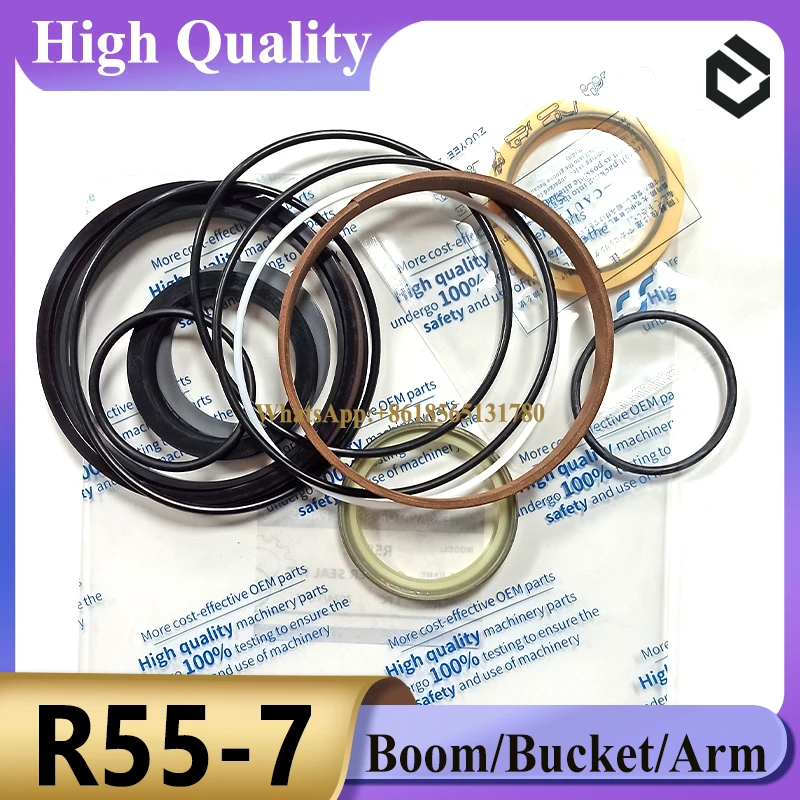 R55-7 R60-5 R60-7 R60-7E R60-9 R80-7 R110-7 R110D-7 R130LC-5 Boom Bucket Arm Seal Kit Cylinder Seal Kit for Hyundai Excavator