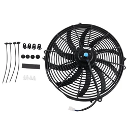 16'' Push / Pull 12V 120W Electric Radiator Intercooler Slim Fan Engine Cooling Auto Radiator and Accessories