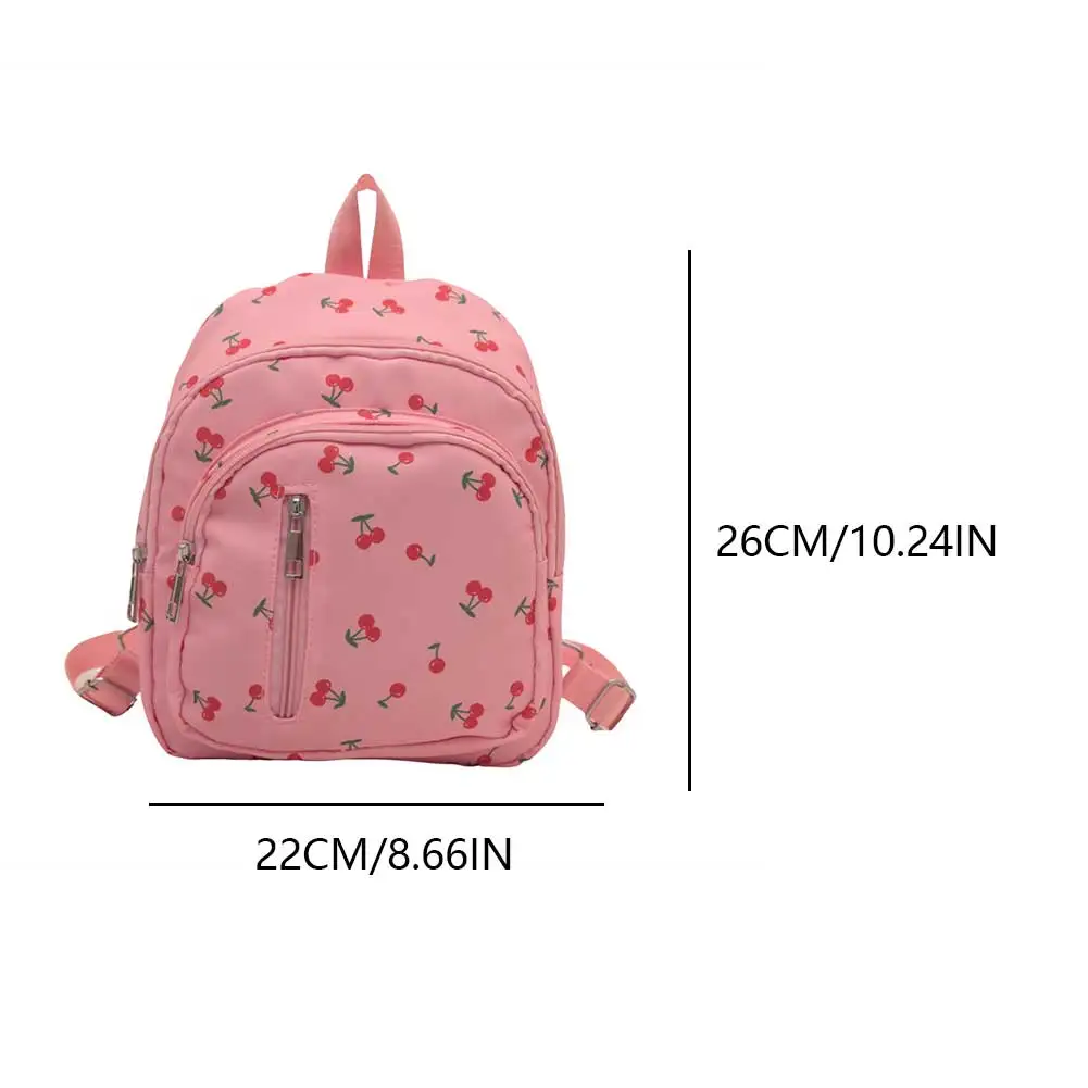 Cherry Pattern Women\'s Fashion Backpacks Students Daily Travel Small Knapsack Large Capacity Rucksack Aesthetic Ladies Schoolbag