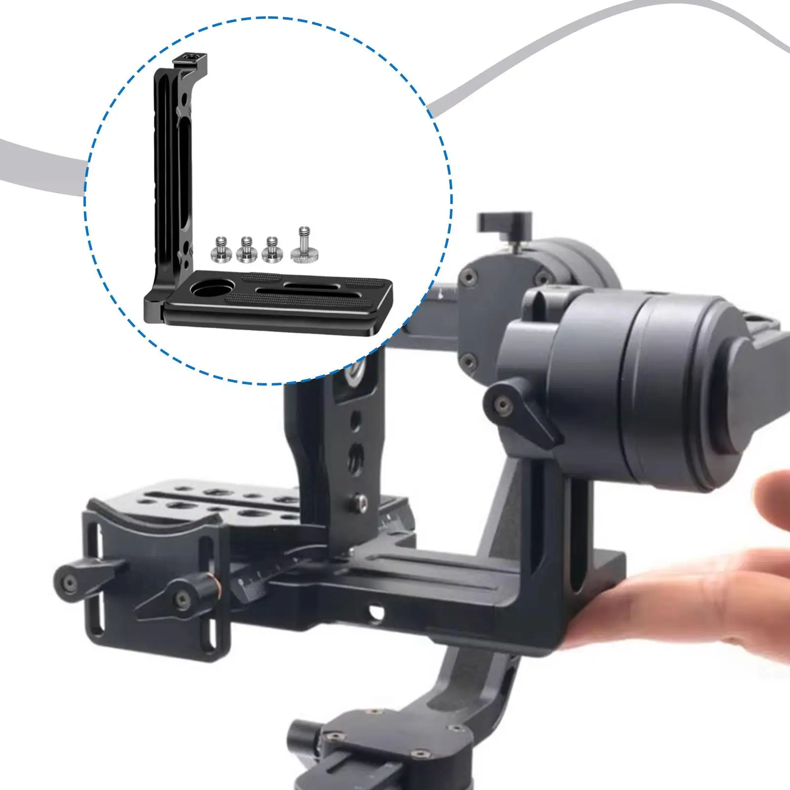 Camera L Bracket Practical Portable Easy to Install Cold Shoe Mount 38mm Adapter Tripod Quick Release Plate Portable Accessories