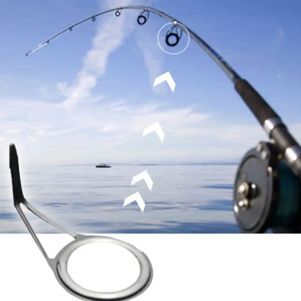 Oval 3mm-23mm Internal diameter Stainless Steel Fishing Rod Guide Tip Repair Kit Tackle Box Accessories Eye Ceramic Ring view 6