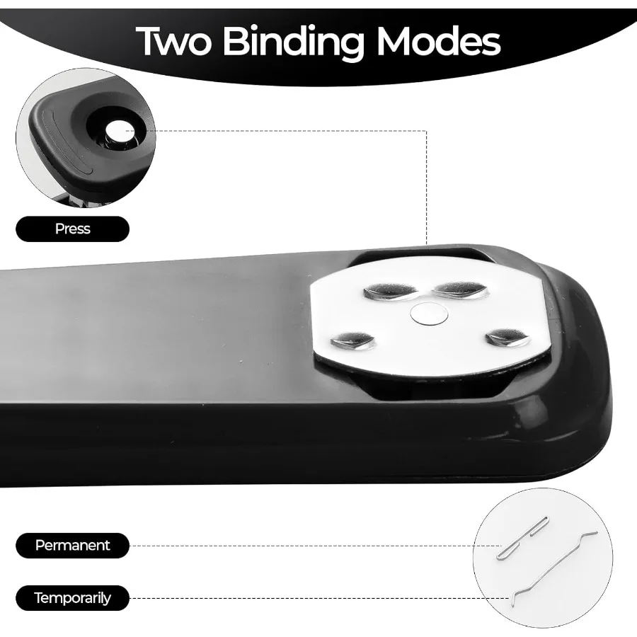 Desktop Stapler with 100 Staples and Remover 25 Sheet Capacity Two Binding Modes Basic Stapler for Office School Home Black