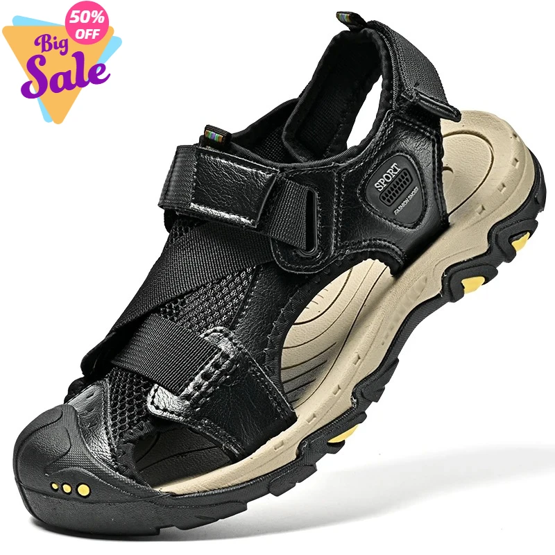 

Мужские сандалии для активного отдыха: походные, водные, спортивные, пляжные, уличные, удобные, повседневные, с закрытым носком, для трейлраннинга и прогулок, водонепроницаемые