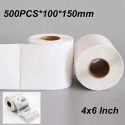 Etiquetas térmicas de 4x6 pulgadas para DHL, UPS y FedEx, pegatinas autoadhesivas, rollo de papel para etiquetas térmicas, 500 piezas, 100x150mm