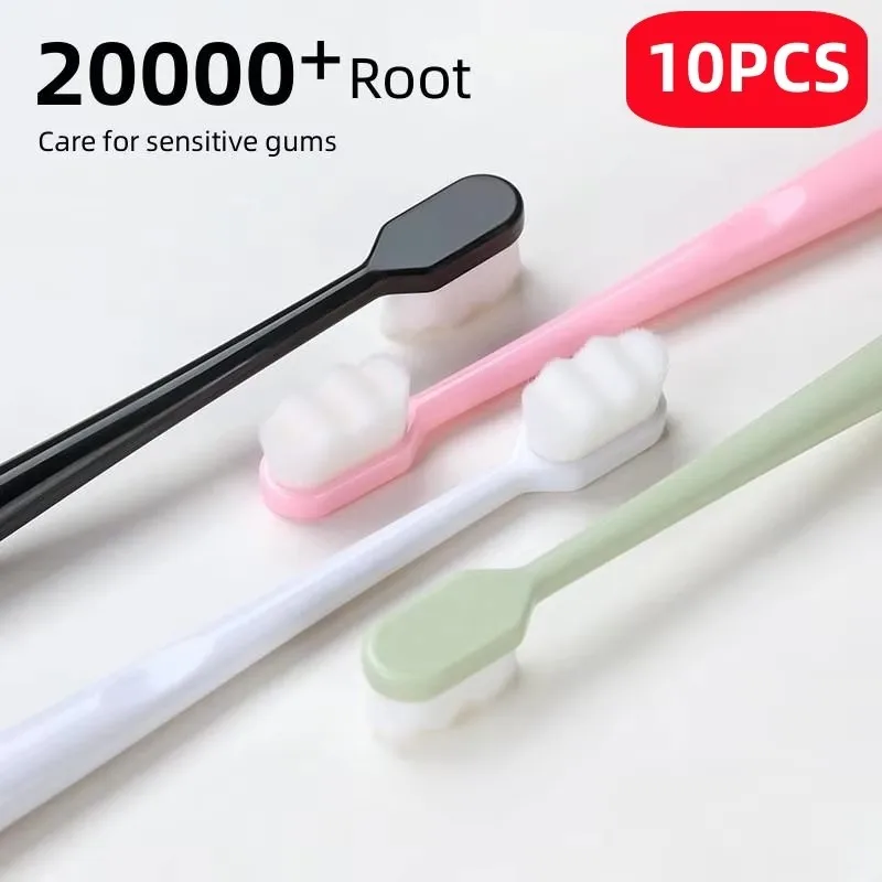5/10Pcs Disposable Nano Toothbrush With Soft Bristles For Cleaning And Protecting Gums Sensitive Gums And Ultra-Fine Root Hairs