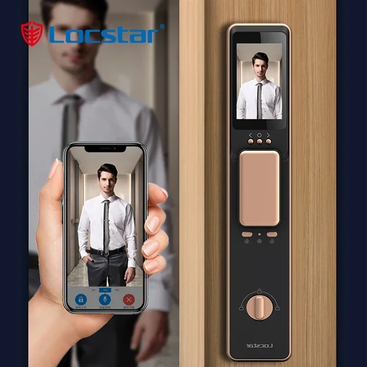 005 2024 Password Door Digital Lock Safety Serrure Intelligente Electric App Tuya Zigbee Outdoor Front Smart Digital Door Lock W