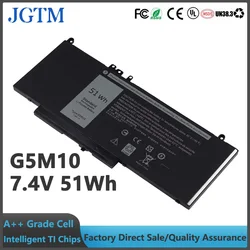 G5M10 7.4V 51Wh Lithium ion Battery Laptop Batteries 0WYJC2 8V5GX R9XM9 WYJC2 14.8V 92Wh For Dell Latitude 3160 3350 E5450