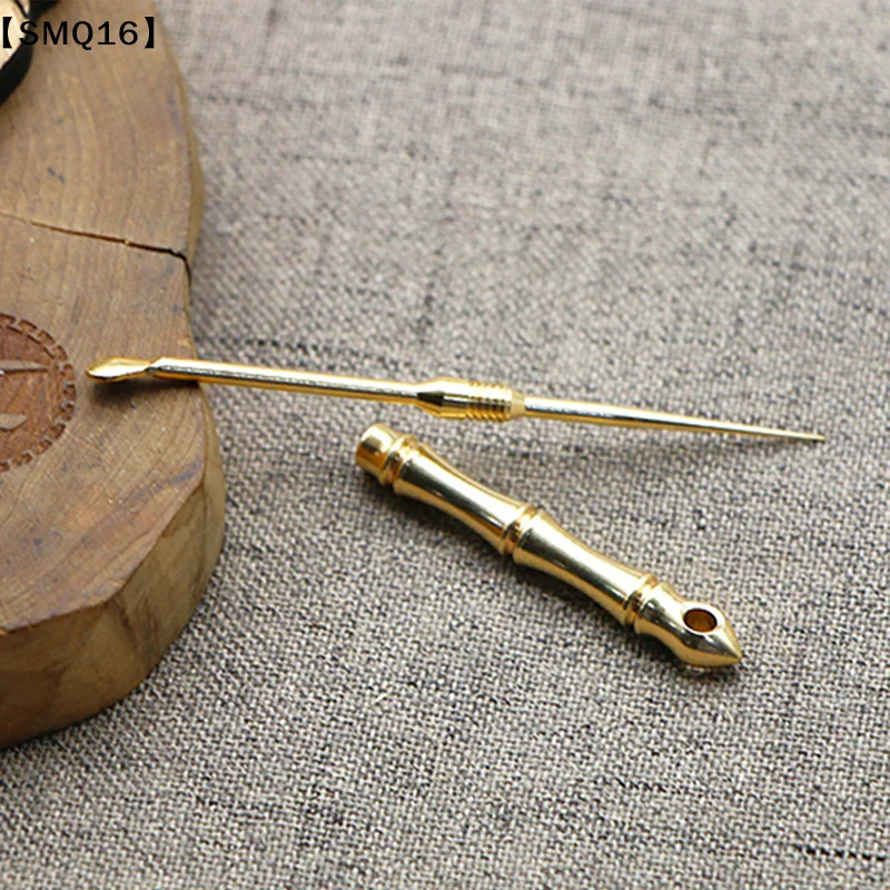 Multi-function Toothpick Outdoor Portable Toothpick Brass Titanium Alloy Toothpick Reusable Food Fruit Picks ​Camping Tool【SMQ】