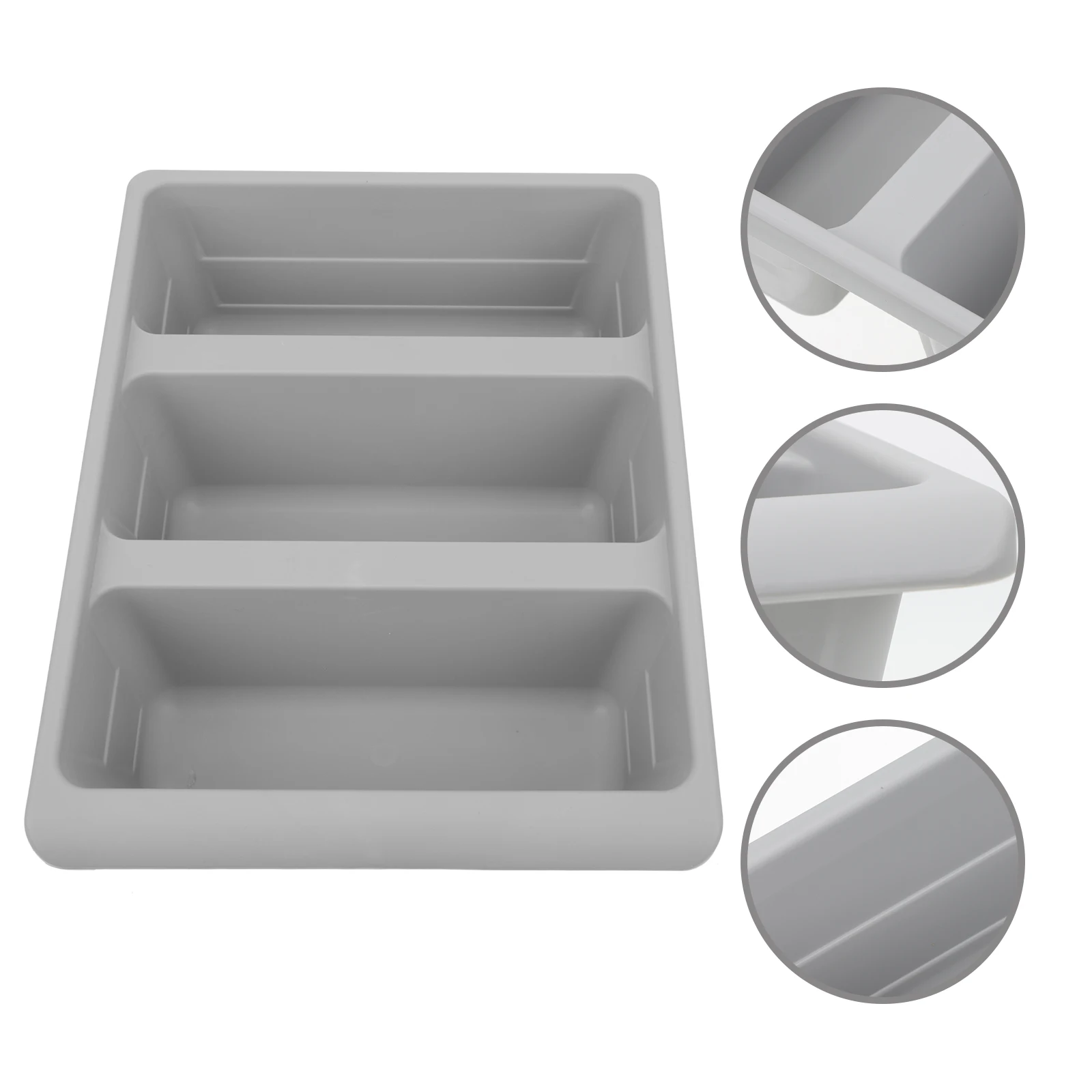 

Vertical Rack Grey Storage Boxes Thickened PP Material Multi Grid Design Under Bed Cabinet Organizer Space Efficient Shoe
