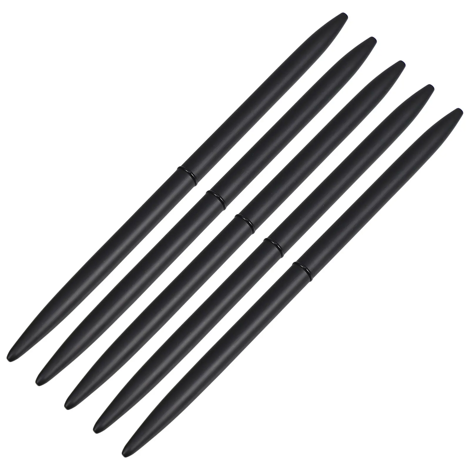 5Pcs Retractable Ballpoint Pens Metal Body Twist Ink 1.0mm Versatile Writing Tool for Office School Reception Desk