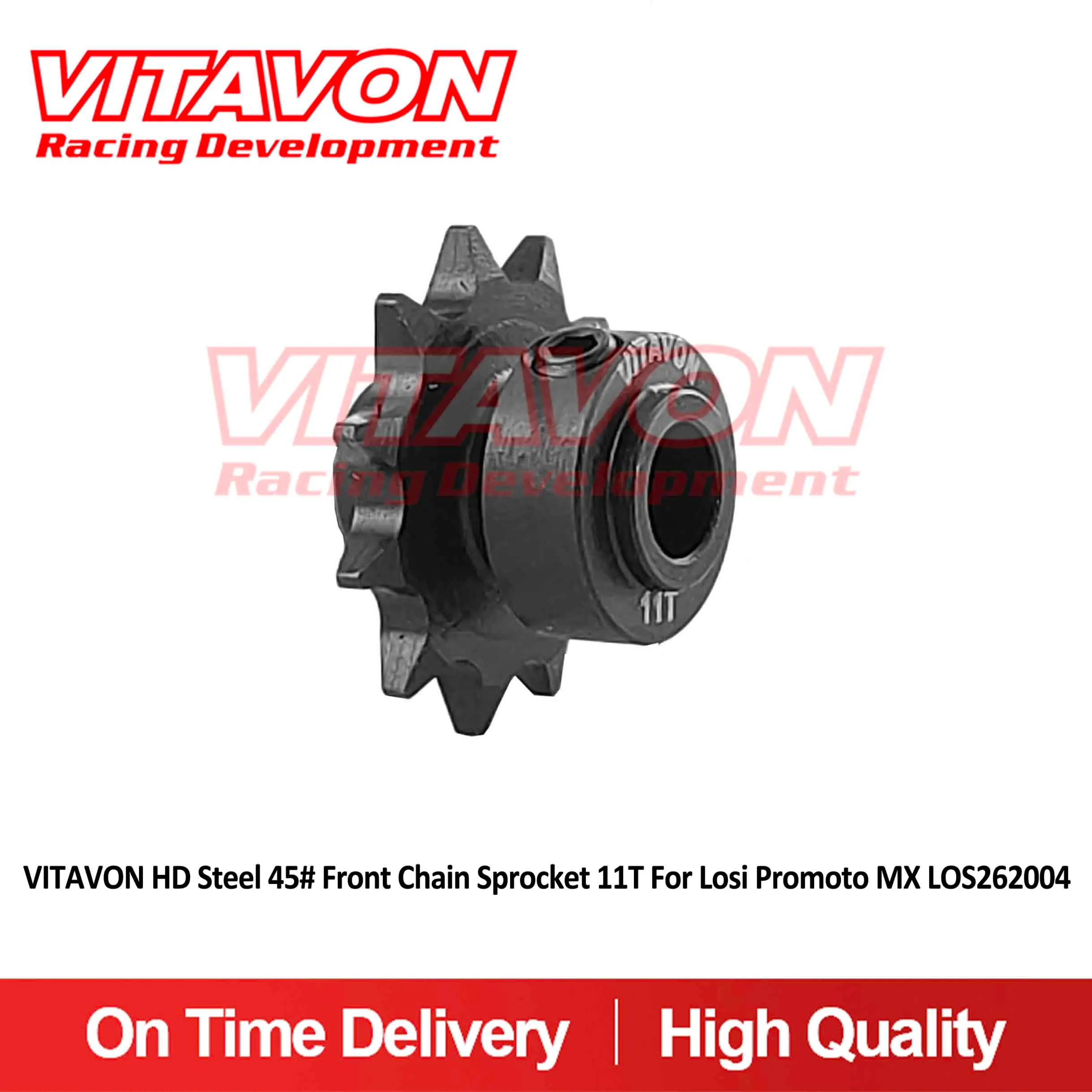 

Передняя Звездочка цепи VITAVON HD Steel 45 #10T/11T для Losi promto MX LOS262004