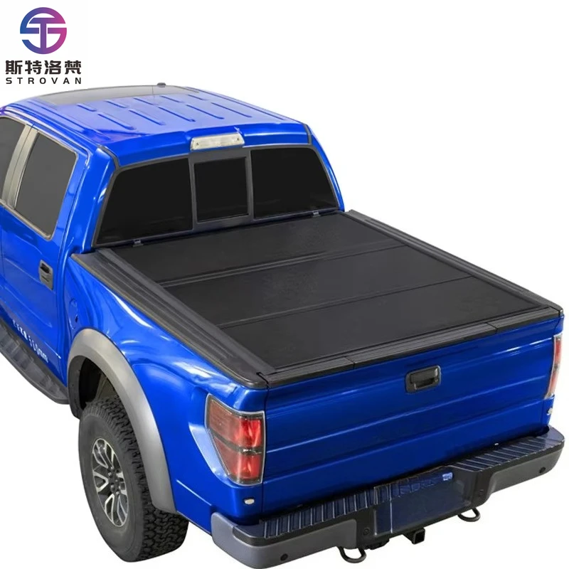 

STLF Alloy Hard Tri - Fold Pickup Truck Bed Low Profile Tonneau Ocver for Hilux Revo Vigo Tonneau Covers