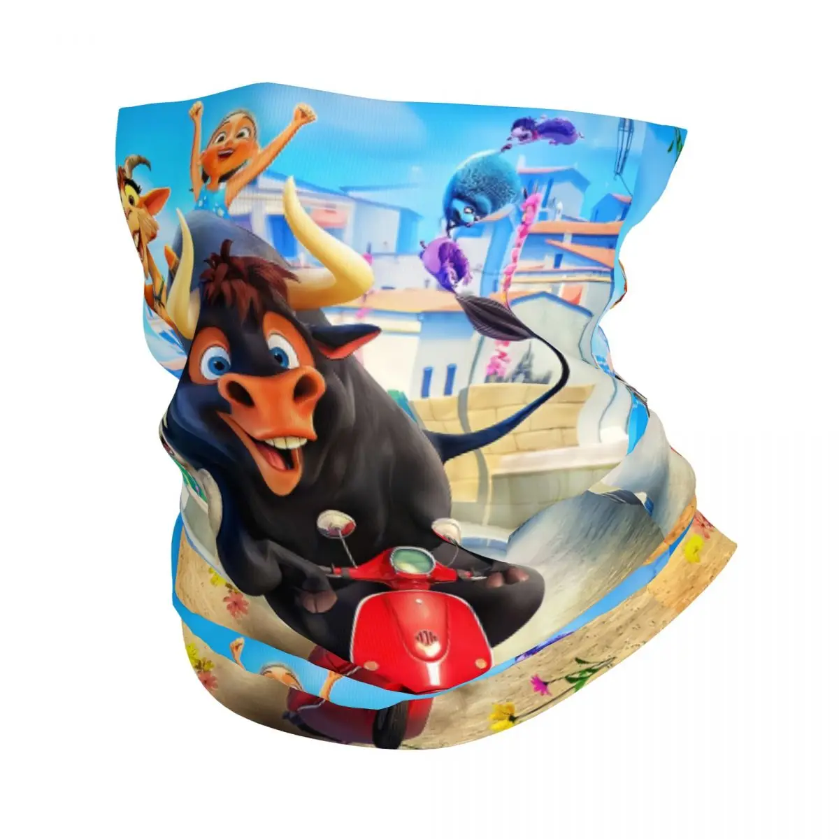 

Custom Cartoon Ferdinands Anime Film Bandana Neck Gaiter Windproof Face Scarf Cover Women Men Headwear Tube Balaclava
