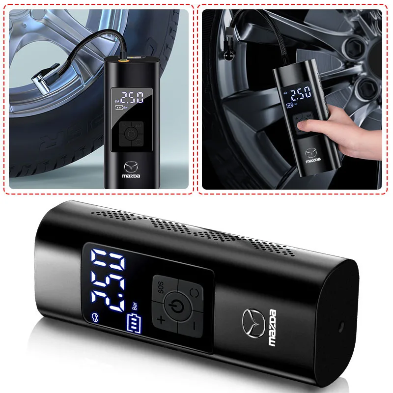 

Auto Accessories Car Tire Inflator Smart Digital Inflatable Pump For Mazda 2 3 4 5 6 7 8 ATENZA Axela 6 323 626 RX8 CX6 CX5 CX4
