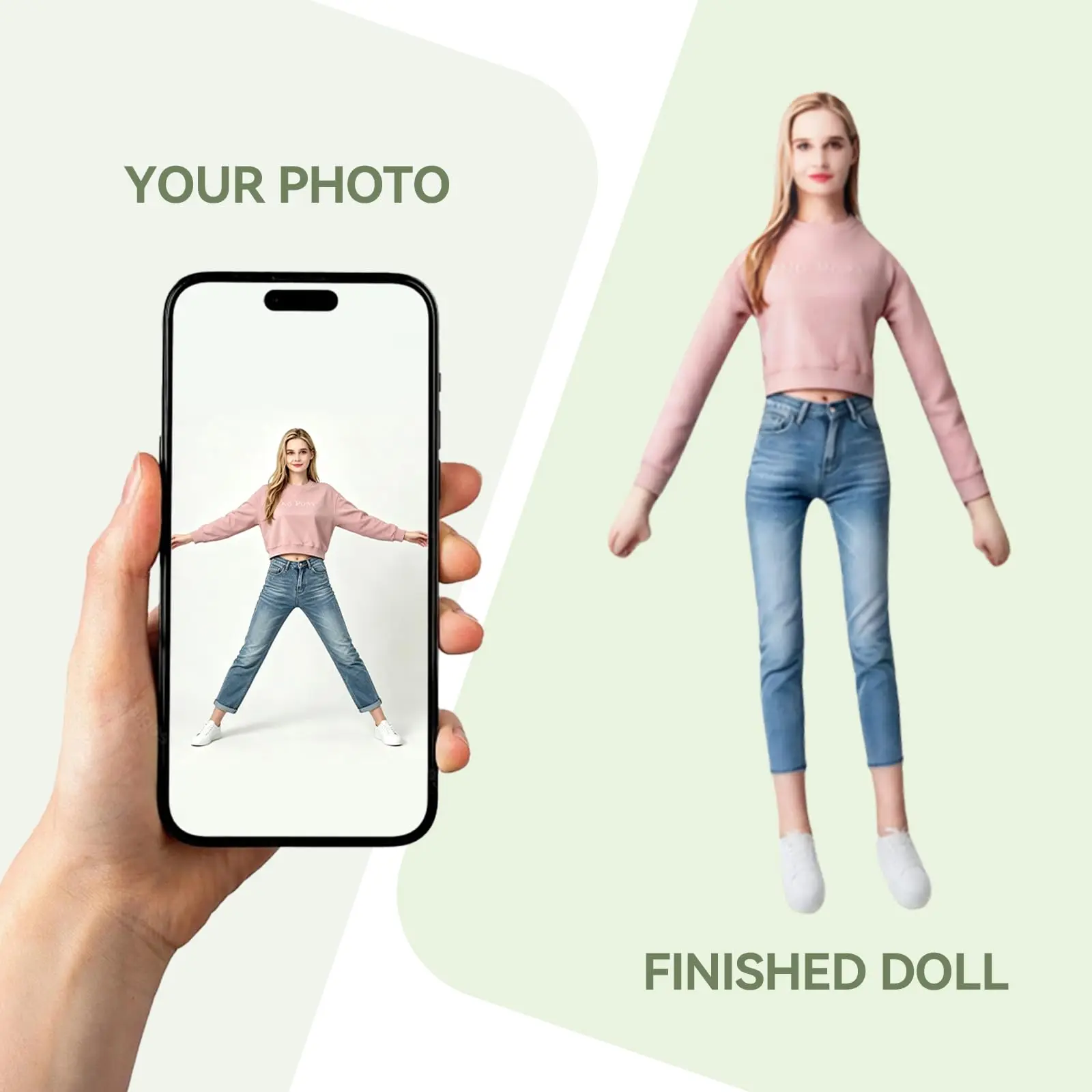 Custom Photo Doll Wacky Bendy Personalized Idol Fans Make Friend into a Posing Plushie Flexible Figure Prank Gifts image 2