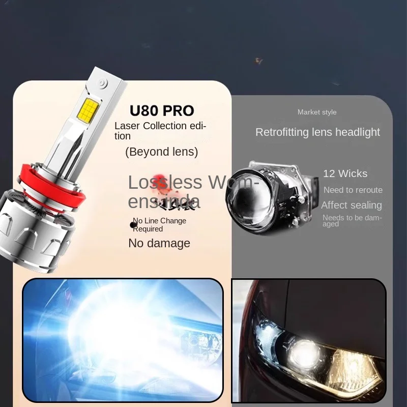 Auto laser light bright light LED light high beam low beam super bright spotlight bulb