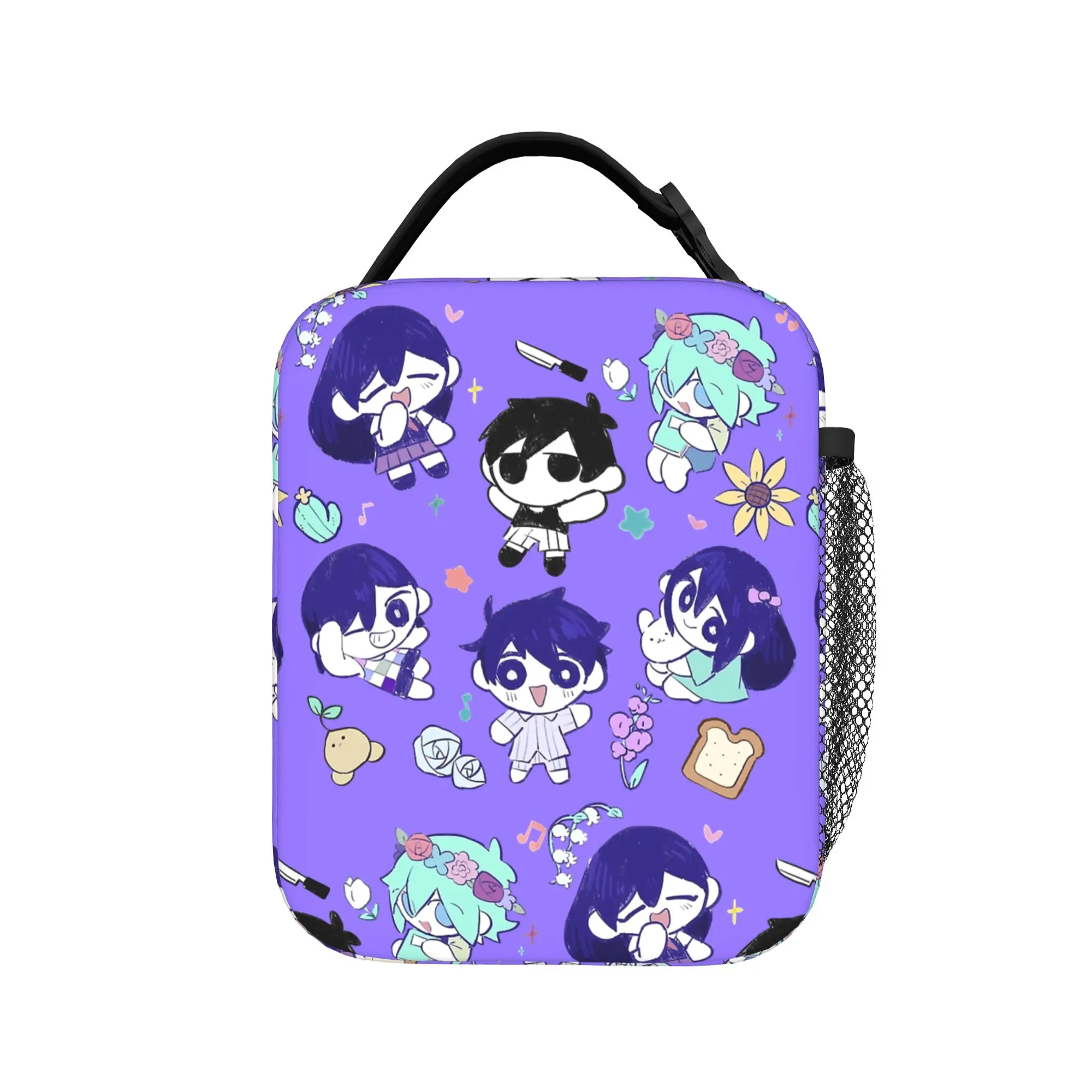 Omori Friends Game Thermal Insulated Lunch Bags for Picnic  Portable Food Bag Container Cooler Thermal Lunch Boxes