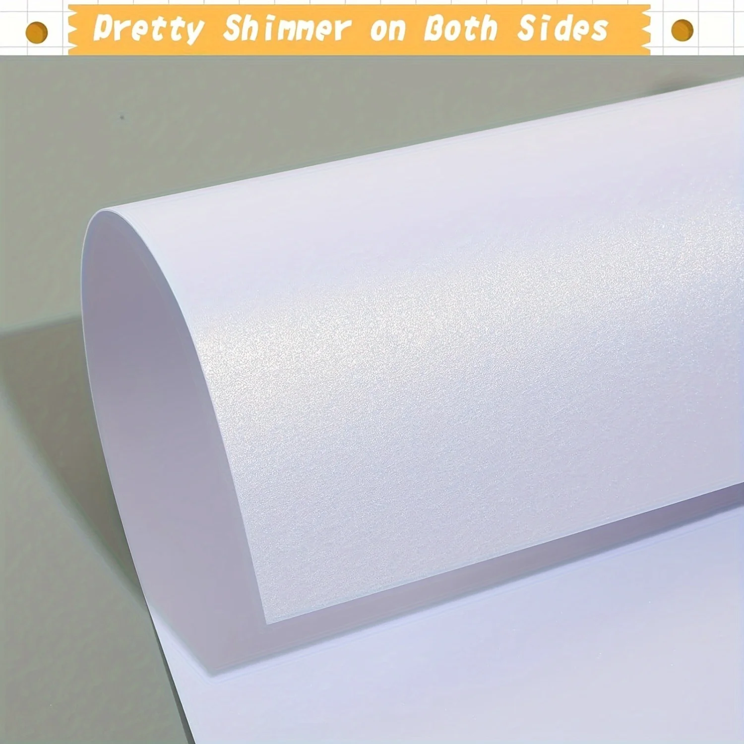 A4 Double Sided Pearlescent Paper 250gsm 15sheets Printable Shimmer Cardstock for Birthday Wedding Invitations Card Making DIY