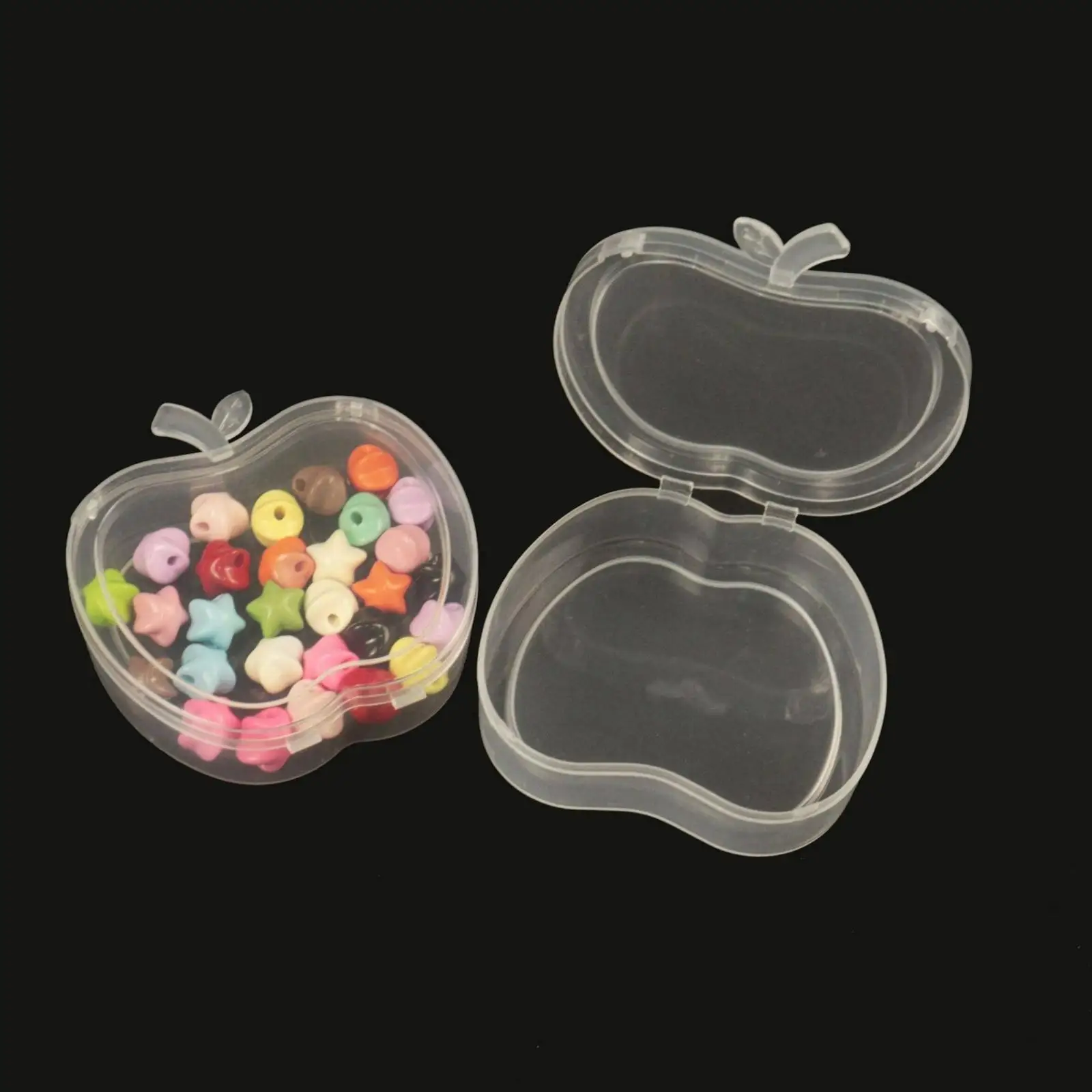 Apple Design Plastic Organizer Box with Lid for Screws Beads Earbuds Accessories Compact Storage Unit