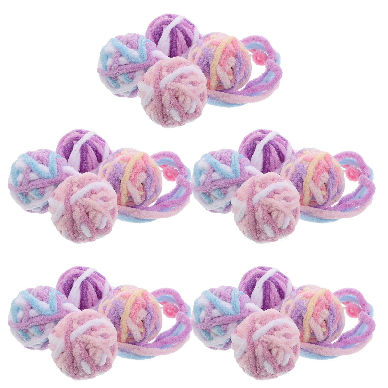 

20Pcs Interactive Cat Balls Chirping Wool Yarn Tail Sound Chew Boredom Sensory Play for Indoor Cats Kitten Yarn Balls for Cats