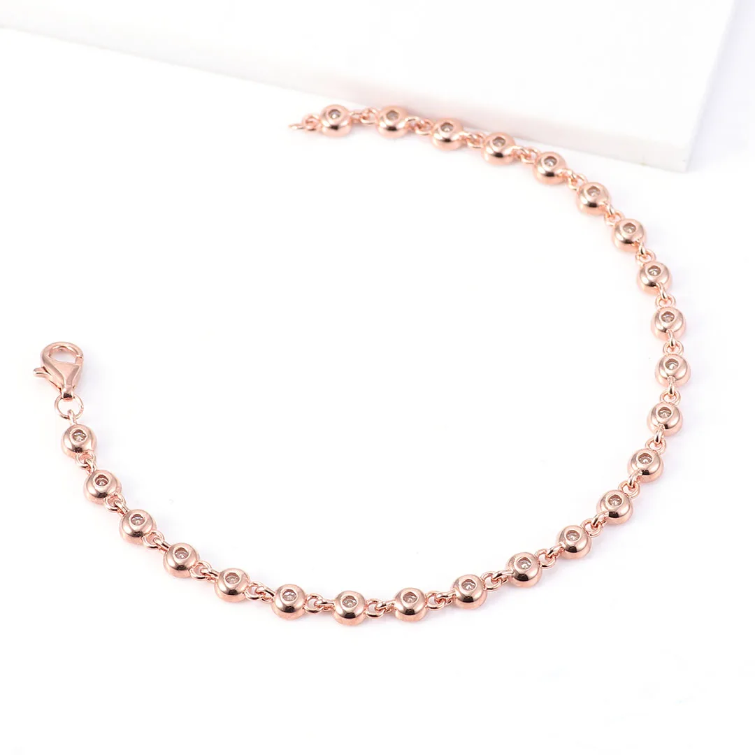Provence Cuban Bracelet for Women Moissanite Round Cut D Color Bezel Setting Link Chain for Woman Custom Jewelry S925 Bangles