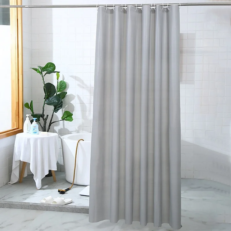 180x180cm Simple Modern Curtains Solid Color Waterproof Drapery Panels for Bedroom Share Room Office Bathroom Partition Curtains