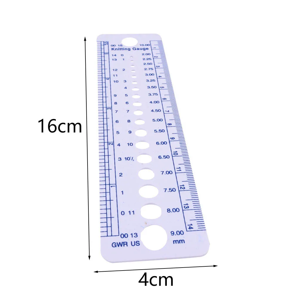 1 Pcs Plastic Ruler Needle Knitting Template Gadget Practical Aid Sewing DIY Measure Tool Accessories Sweater Knitting