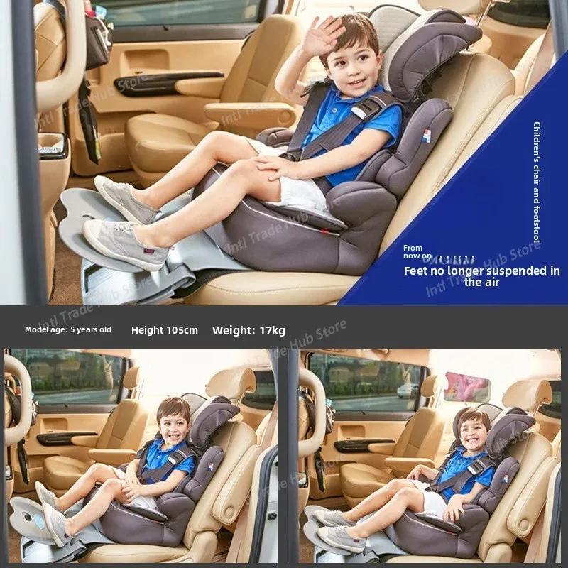 Safe Seat Footrest Foldable Stable Adjustable Convenient Kids safe Seat Accessory Children Foot Pedals for Trip Kids
