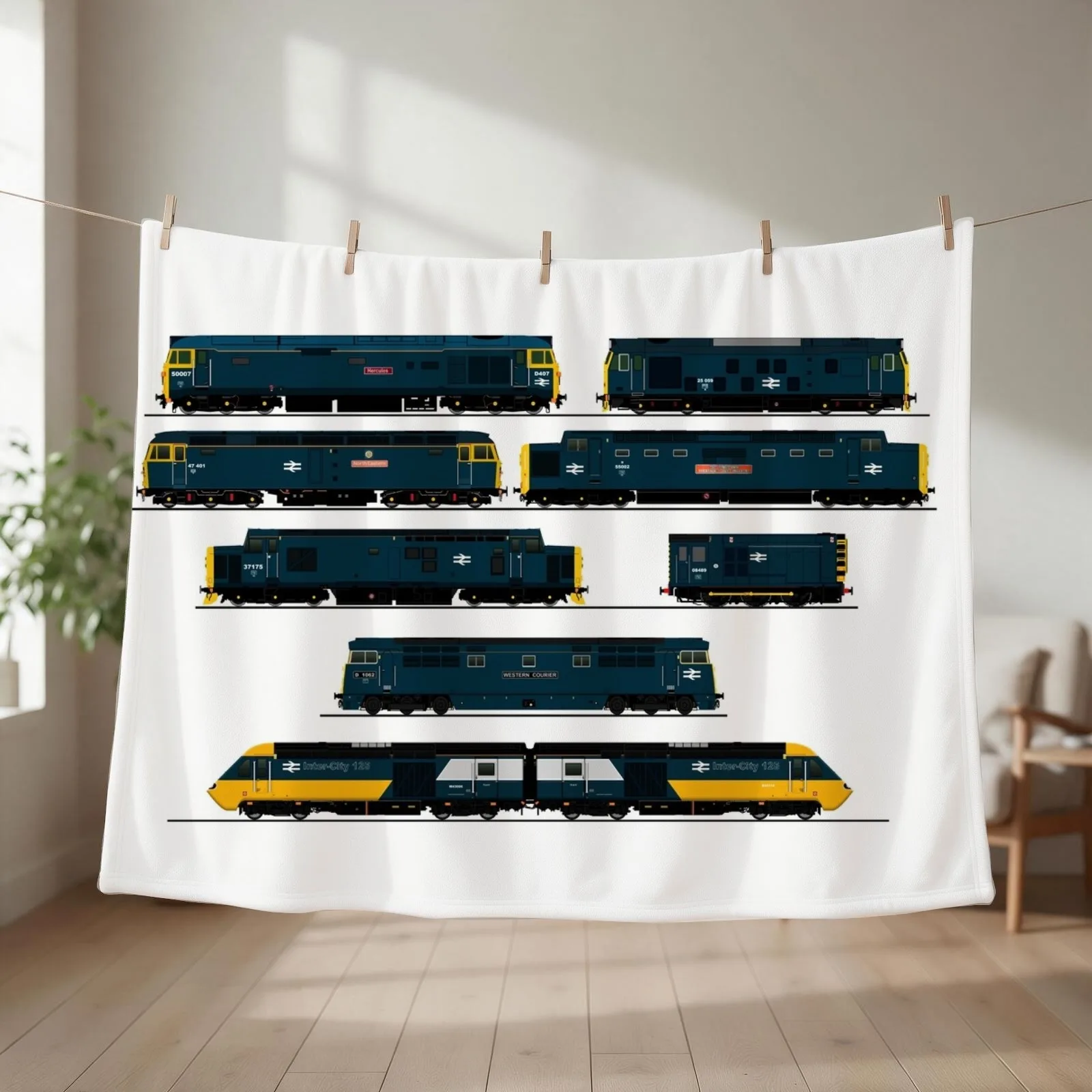 BRITISH RAIL LOCOMOTIVES Throw Blanket christmas gifts Blankets For Baby for babies Thins Blankets