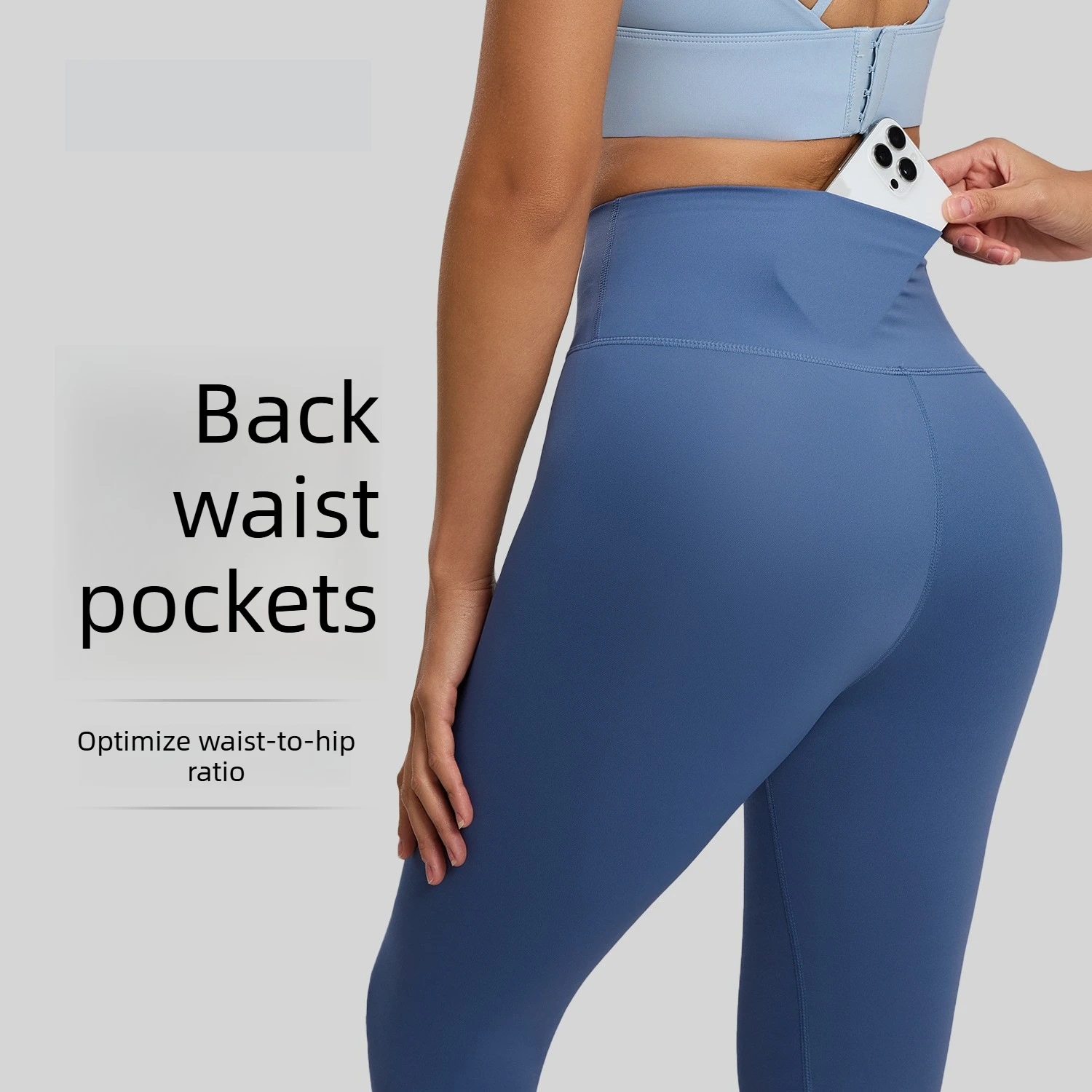 High Waist Yoga Leggings with Hidden Back Pocket Butt Lifting Shaping Gym Fitness Pants for Women for Running Fitness Workout