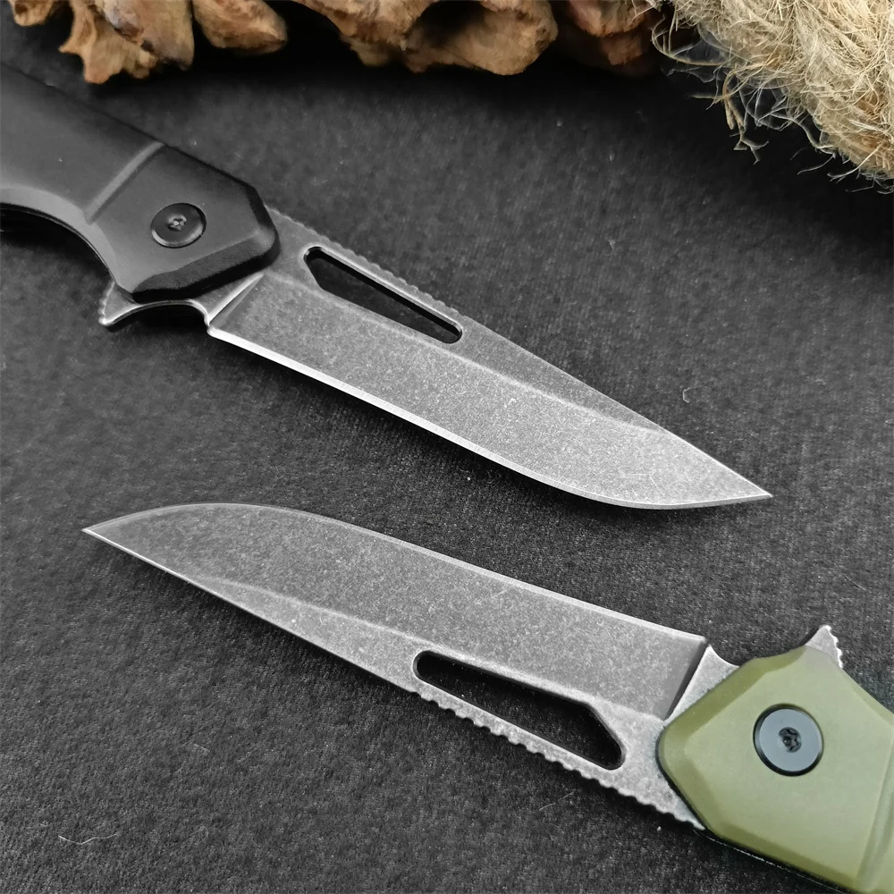 BK 239 Infusion Pocket Flipper Folding Knife Black Stonewashed 8Cr13Mov Tanto Blade Nylon Fiber Handles Camping Tactical Tool