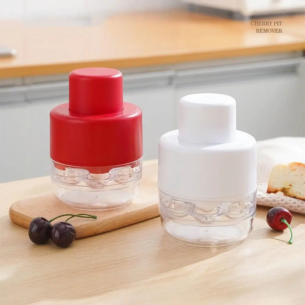 

with 7 Holes Cherry Pitter Plastic Easy-Press Cherry Corer Nuclei Removal Efficient Cherry Stone Remover Kitchen Tool