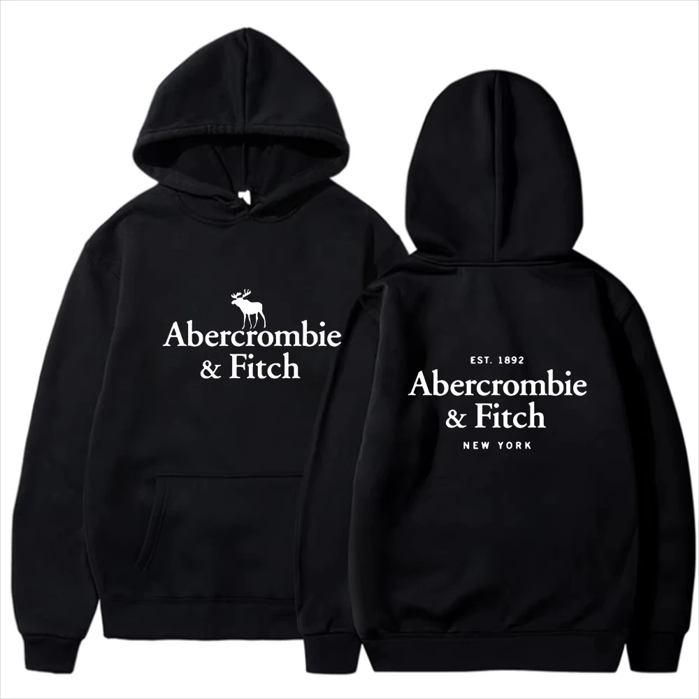 Abercrombie Velvet Hoodie Hoodie Men's and Women's Wear Autumn/Winter Couple's Top Loose