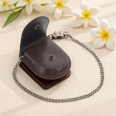 

Стильный ретро-чехол для часов из искусственной кожи, сумка для хранения карманных часов, устойчивый к царапинам портативный футляр для безопасного хранения.