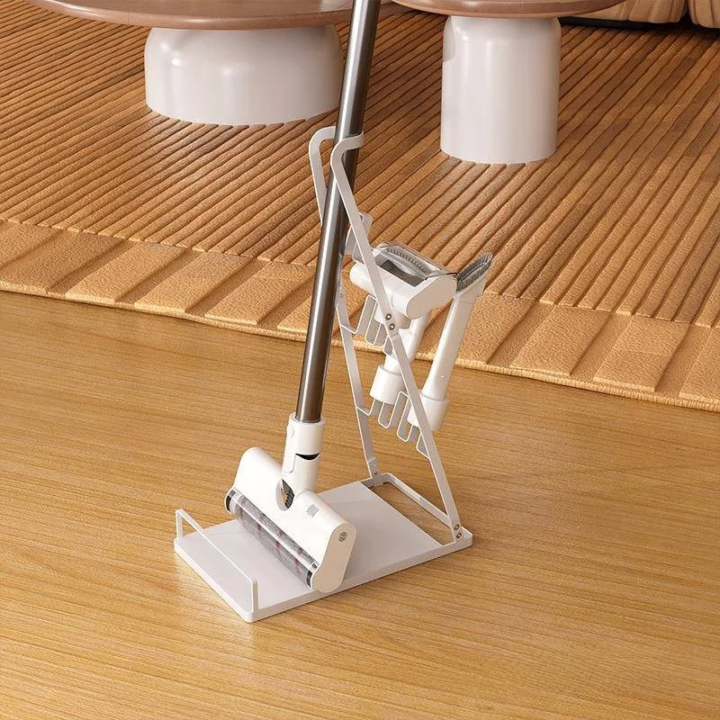 Home Dustpan And Broom Holder Organizer Rack Vacuum Cleaner Stand Hole Punching Household Items Arrangement Tool Desk Storage...