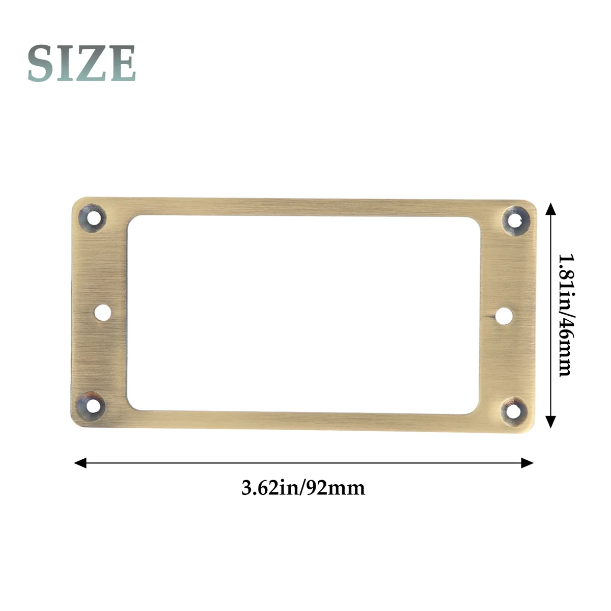 

【Hot-Selling!】2Pcs Humbucker Pickup Frame, Mounting Ring Cover Frame for Electric Guitar, Brass Metal