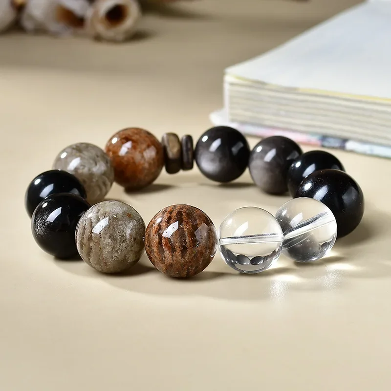 

Natural Melaleuca Ghost, White Crystal Multi-gemstone Bracelet, Light Luxury Fashion Men's and Women's Bracelet