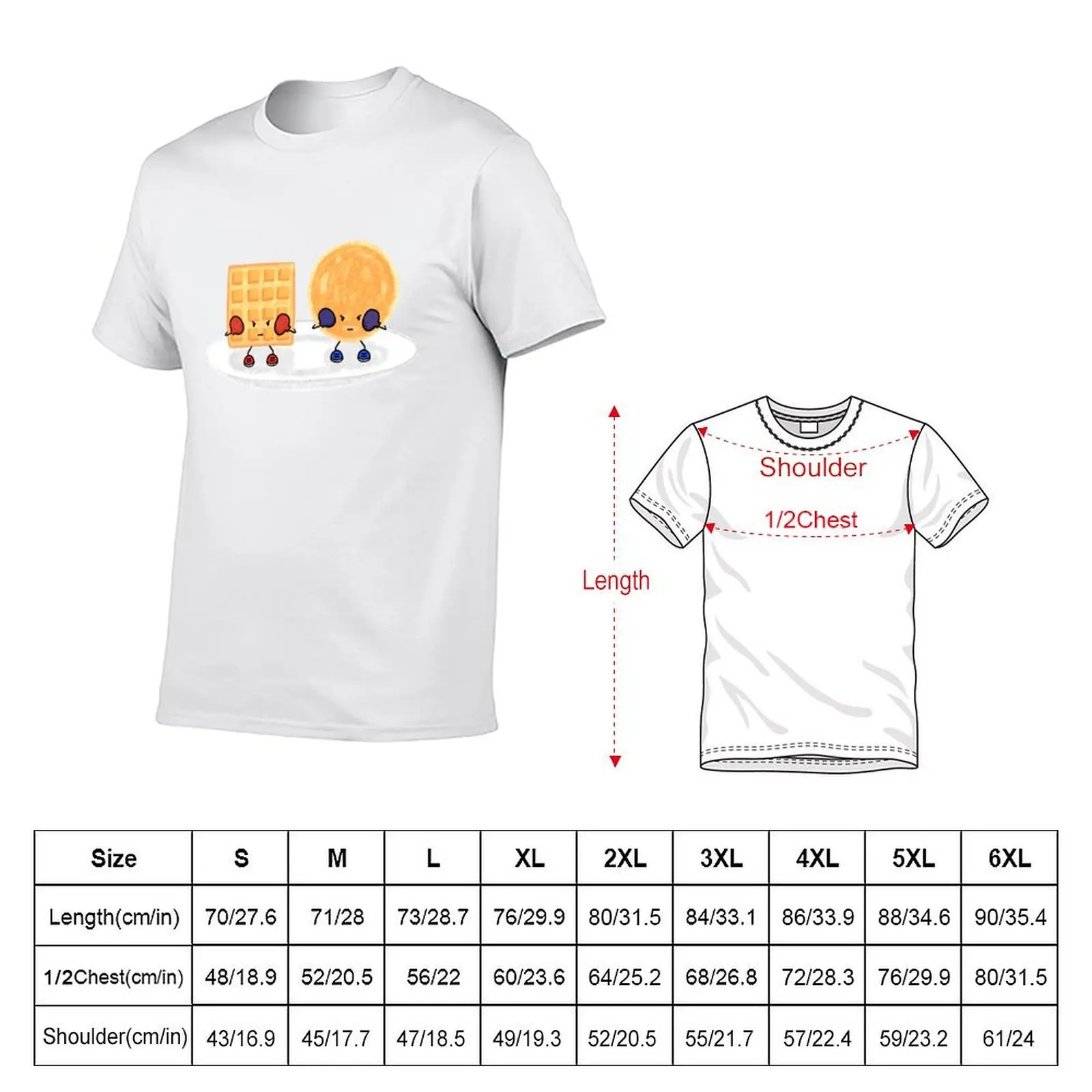 Waffle vs Pancake T-Shirt t shirts for man pack cotton anime t shirts oversize t shirt man casual T-shirt