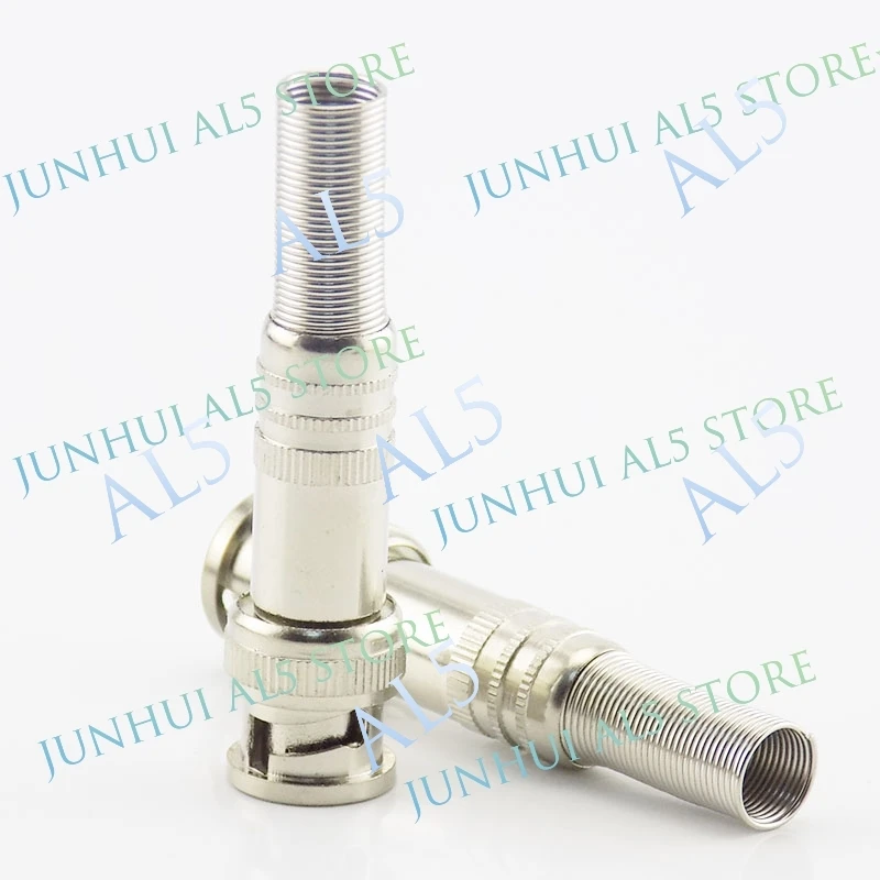1/5/10pcs RG59 BNC Male Connector Jack Coaxial Twist Spring  Adapter Twist-on Camera CCTV Accessories Surveillance Kit System B5